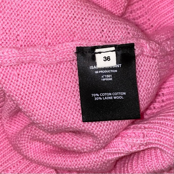 ISABEL MARANT ETOILE CANDY PINK SWEATER WITH CUTOUTS SIZE 36 NWT - Picture 8 of 10